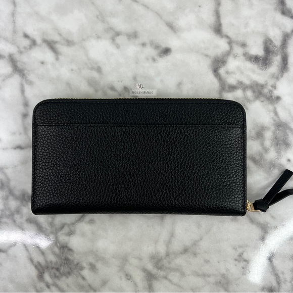 Tory Burch Large Thea Zip Continental Wallet & ID Holder Case In Black - Picture 4 of 12